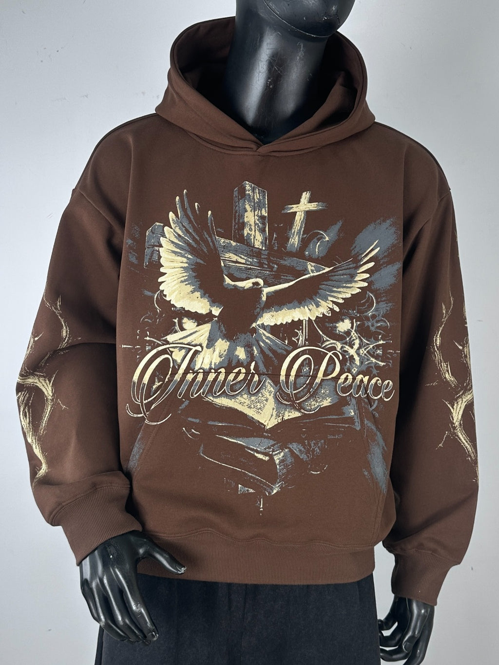 Inner Peace ‘IP Over Everything’ Pullover Hoodie (Brown)