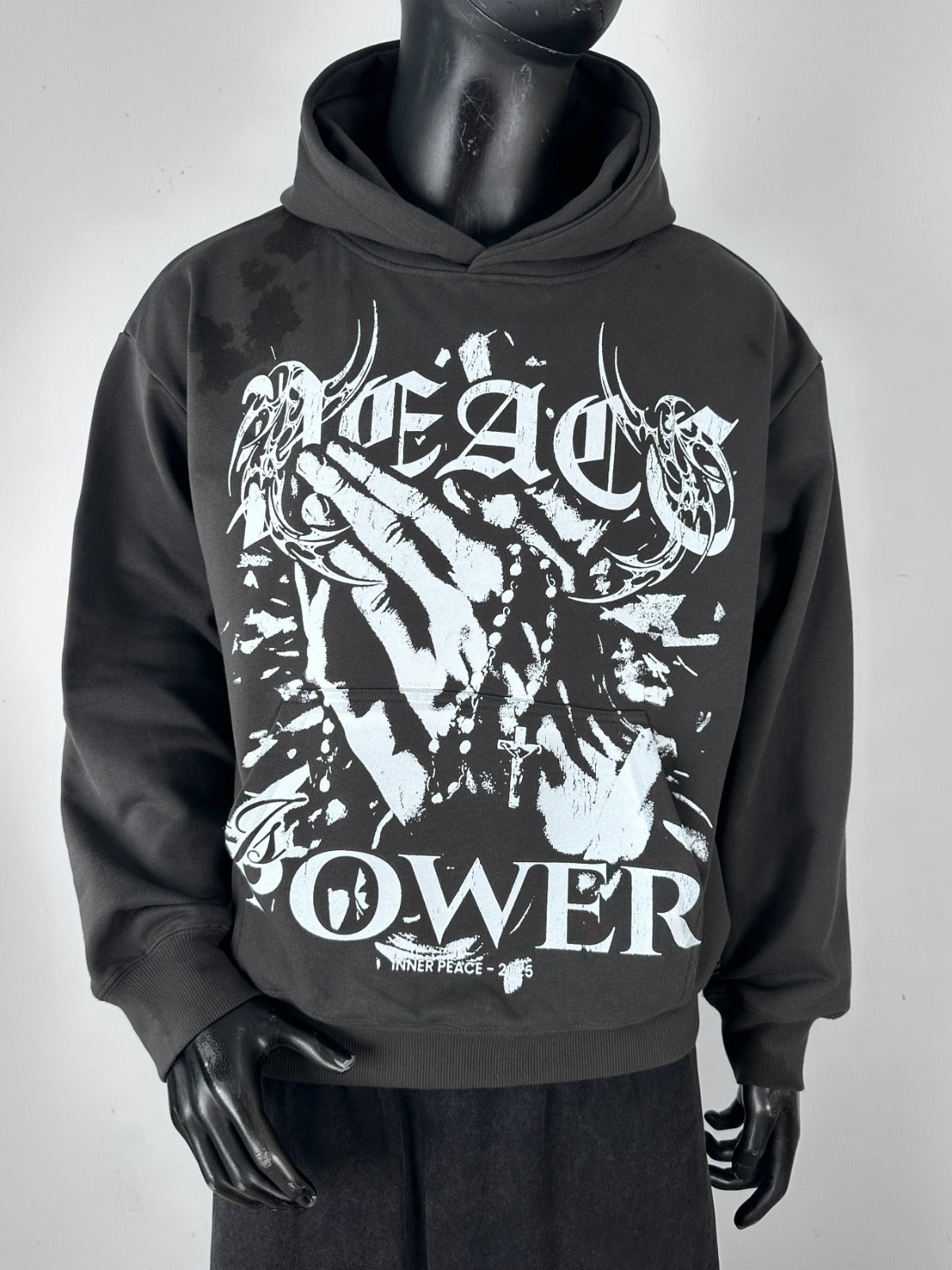Inner Peace ‘Power’ Pullover Hoodie (Charcoal)
