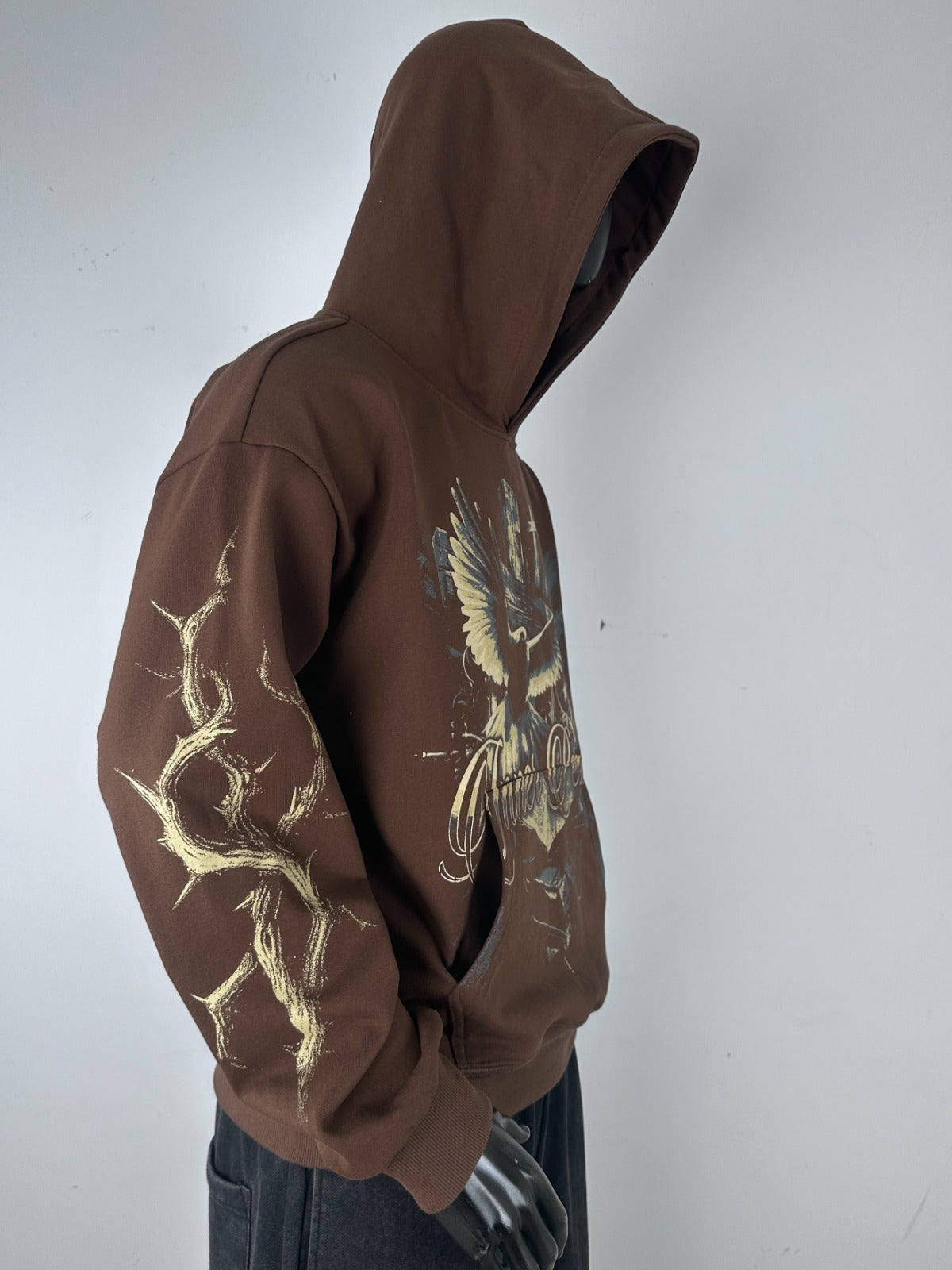 Inner Peace ‘IP Over Everything’ Pullover Hoodie (Brown)